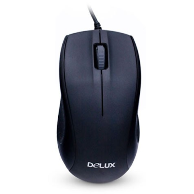Мышь Delux, DLM-375OUB, Оптическая, 800dpi, USB, Длина кабеля 1.6 метра, Размер:109.6*60.5*37.5 мм.