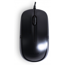 Мышь Delux, DLM-136OUB, Оптическая, USB, 1000dpi, Длина провода 1,6 м, Чёрная