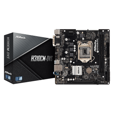 Материнская плата ASRock H310CM-DVS LGA1151 INTEL H310 2xDDR4 4xSATA3 1xD-Sub 1xDVI-D mATX