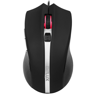 Мышь Delux, DLM-516OUB, 5D, Вертикальная, Оптическая, 800-1200-1600-2400dpi, USB, Длина кабеля 1,6 