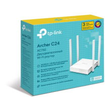Маршрутизатор беспроводной AC 750 TP-Link Archer C24 <AC750 Dual Band Wireless Router, 433Mbpsat 5GH
