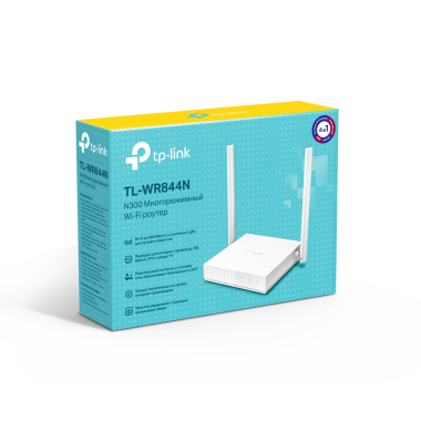 Маршрутизатор беспроводной 300M Tp-Link TL-WR844N <Многорежимный Wi-Fi роутер Wi-Fi 4, 1 порт WAN 10