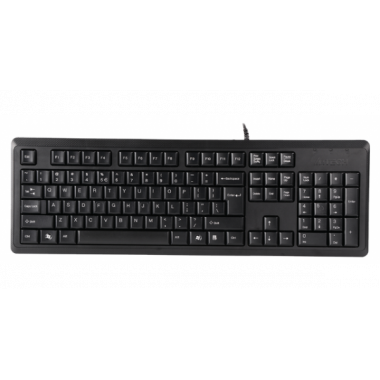 Клавиатура A4tech KR-92 USB <Black, 1.5m, 456×150×28mm>