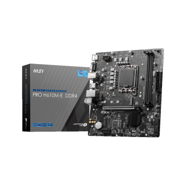 Материнская плата MSI PRO H610M-E DDR4 LGA1700 H610 2xDDR4 4xSATA3 M.2 VGA HDMImATX