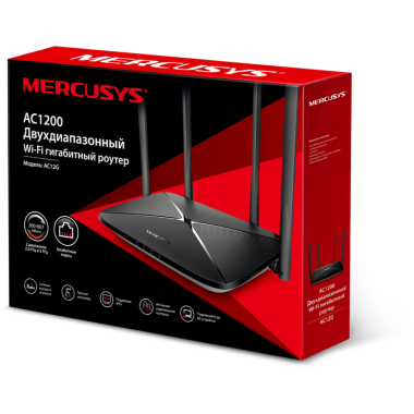 Маршрутизатор беспроводной AC1200 Mercusys AC12(RU) Двухдиапазонный Wi‑Fi роутер 867Mbps на частоте 