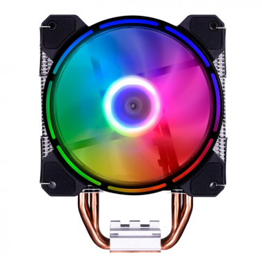 Вентилятор для процессора Wintek V120 II, 1800rpm, 31dB, 4 pipe, 12 LED autoRGB, TDP 120W, 3 pin,Int